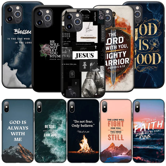 FL26 Bible Verse Faith Christian God NEW Phone Case for iPhone 16 15 14 13 7 8 Pro Max Mini Plus