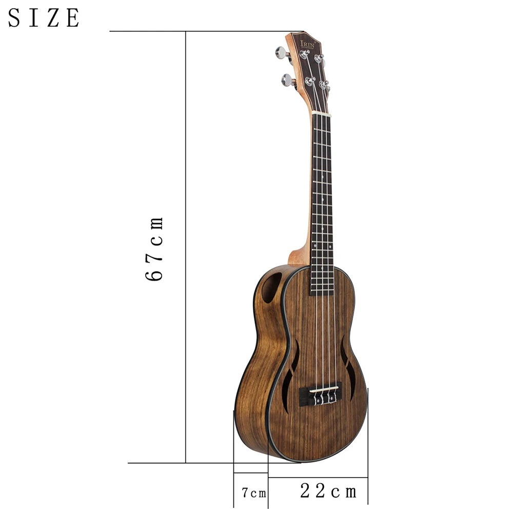 26-Inch Ukulele Walnut Soprano Ukulele 4 Strings Hawaiian Guitar Mini Guitarra Beginner Kids Gift Stringed Musical Instruments