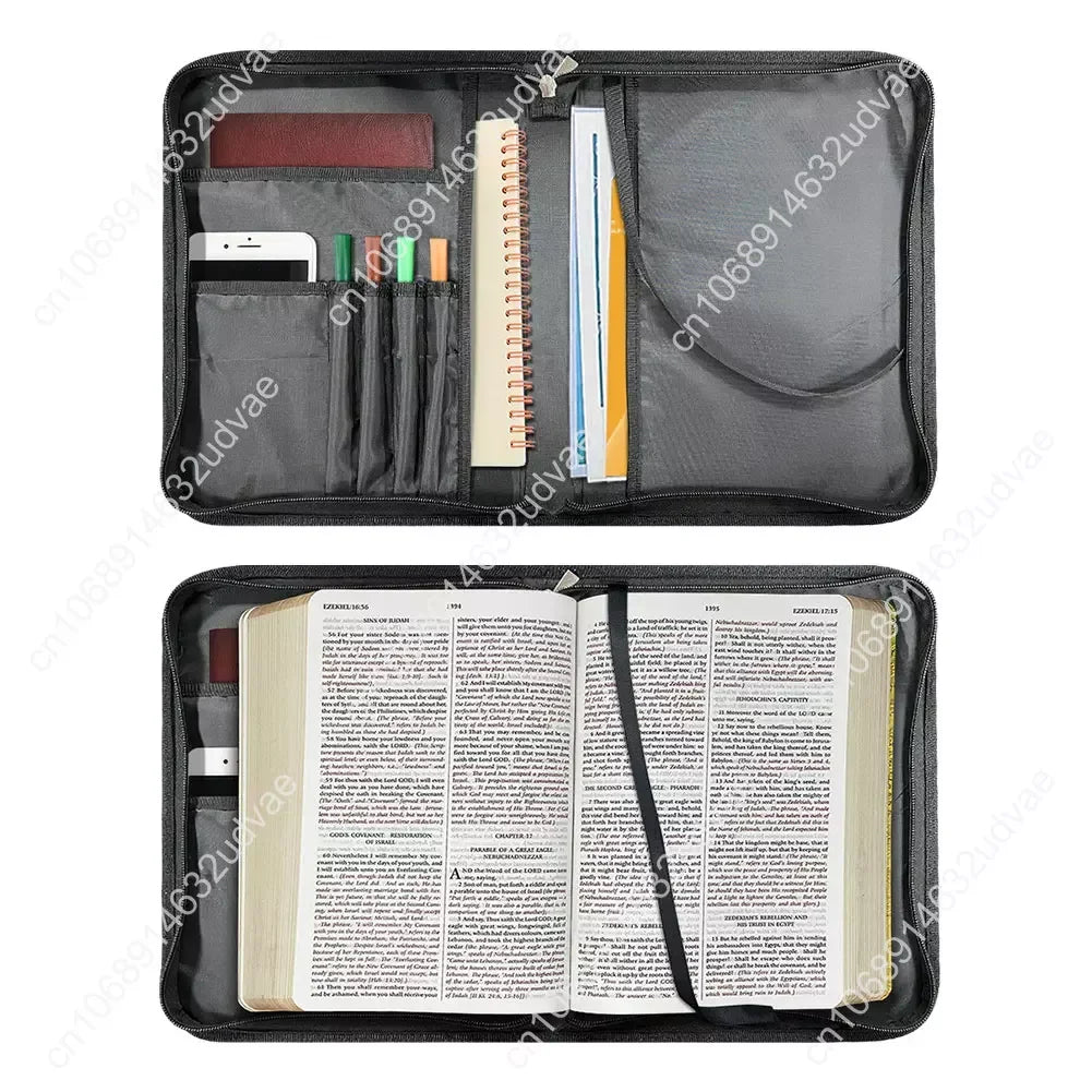 Women's PU Leather Bible Cover Case But Those Who Hope In The Lord Verse Bible Bags Personalized Study Book Holy Storage Boxes