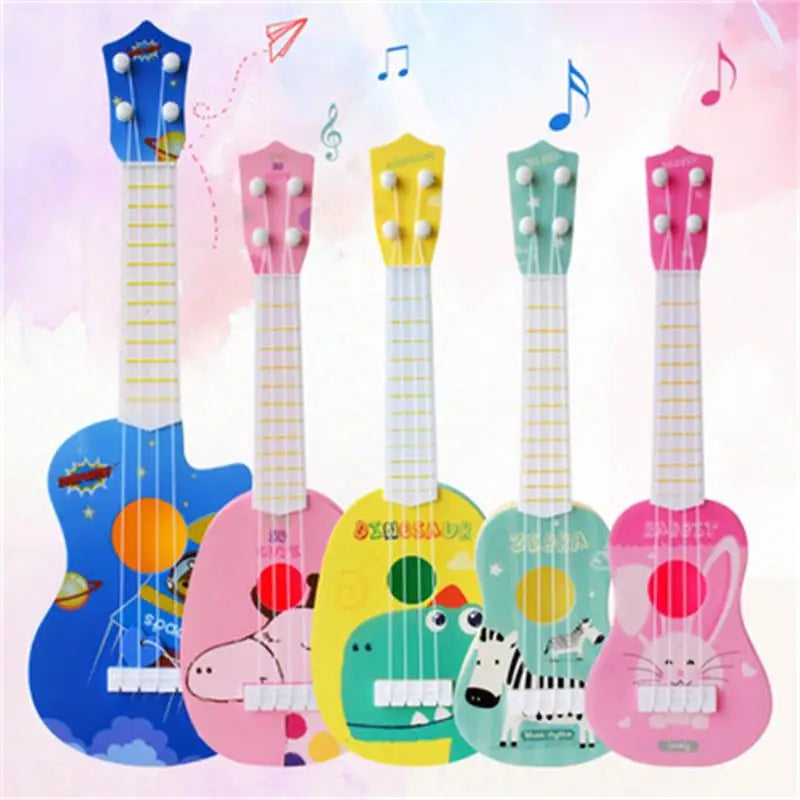 Children's Trumpet Simulation Instrument Ukulele Guitar Mini Four-string Playable Early Education Musical Toy