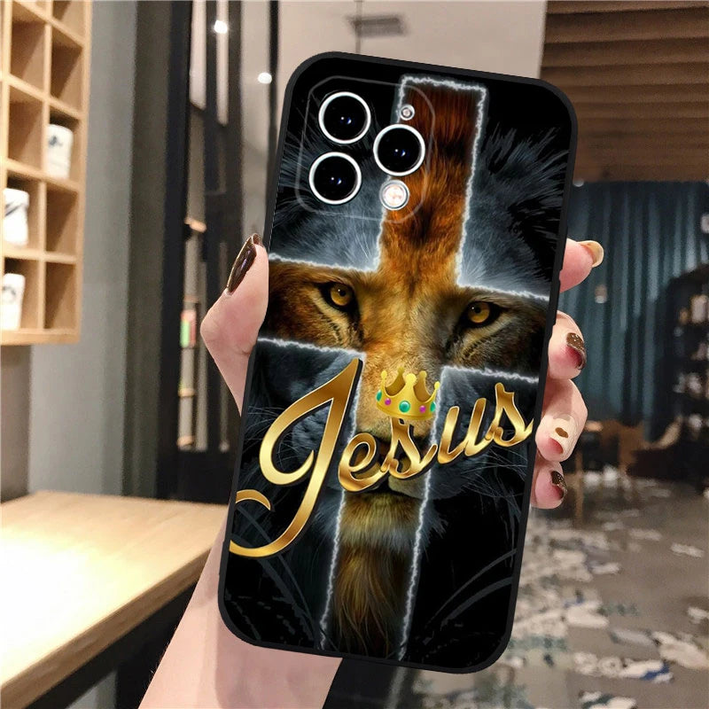 God Jesus Phone Case For iphone 16 15 14 Pro Max 16 15 Pro 15Plus iphone 11 Shell