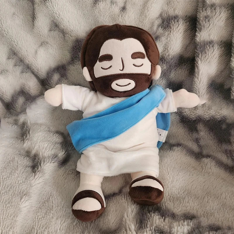 40CM Breath Jesus Soothes Plush Toy   for Kids Soft Soothing Jesus Plushies Comforting Jesus Heart Toy Easter Christmas Gifts