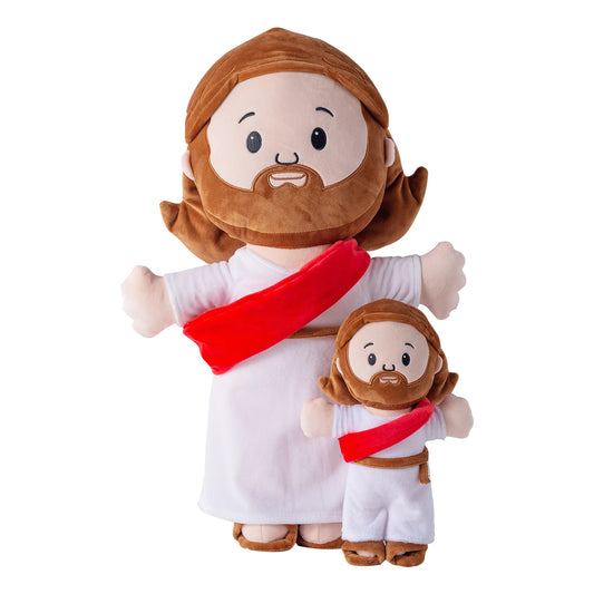 25cm/50cm Cartoon Great Jesus Stuffed Plush Toy Doll Bedside Sofa Cushion Christmas Gift Soft Bible Throw Pillow for Children