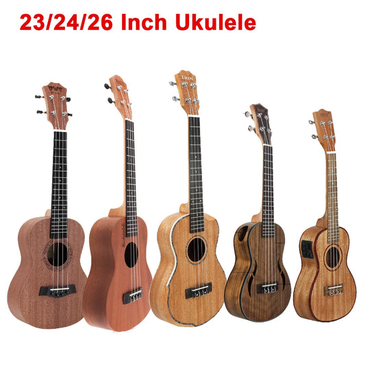 23/24/26 Inch Concert Ukulele 18 Frets Wood/ PC Material Ukelele Christmas Gifts  Music Instrument