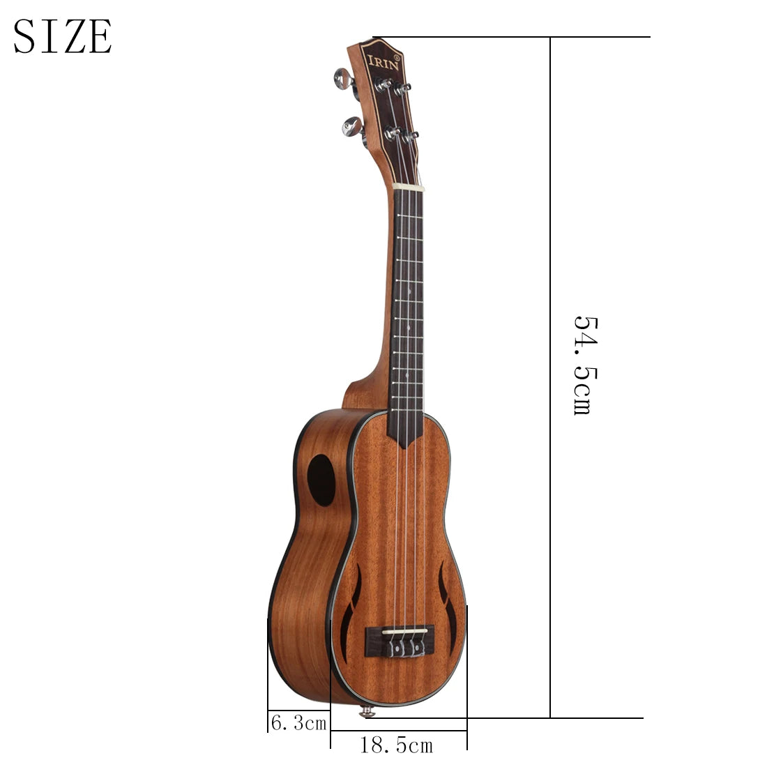 IRIN 21 Inch Ukulele Hawaiian Guitar Soprano Beginner Ukulele 4 String Guitar Musical Gifts Instrument with Kazoo Strap Capo Bag